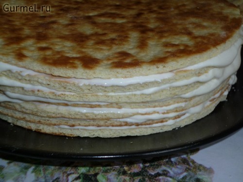 Торт &laquo;Сметанний&raquo; (на сковороді)