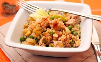 плов с индейкой и овощами