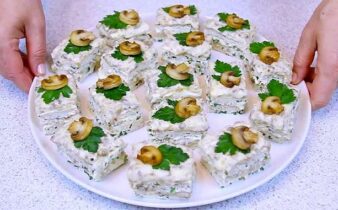 Святкова закуска з курки та грибів