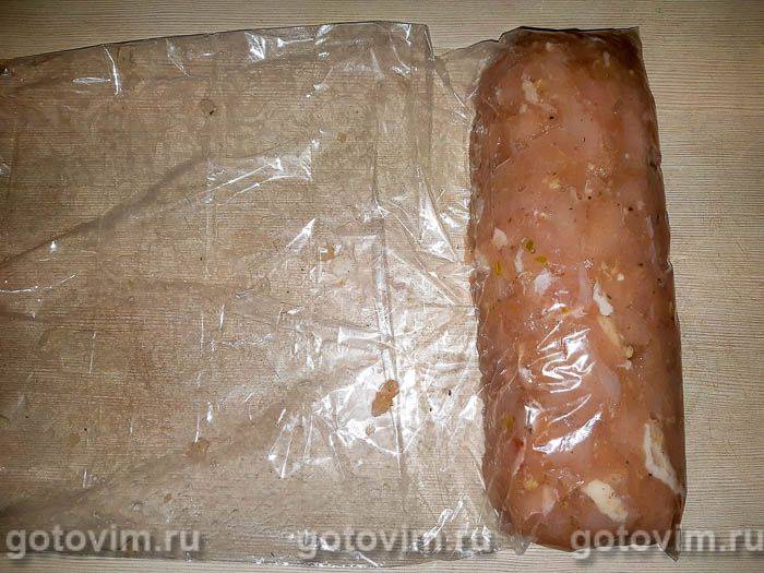 Фотографії рецепта Домашня варена ковбаса з курки, 04 Домашня варена ковбаса з курки, Крок 04