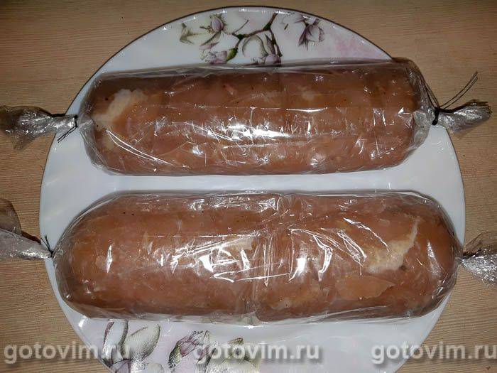 Фотографії рецепта Домашня варена ковбаса з курки, 05 Домашня варена ковбаса з курки, Крок 05