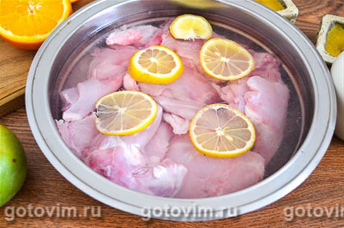 Фотографії рецепта Кролик, запечений із яблуками в сметані, 01 Кролик, запечений із яблуками в сметані, Крок 01