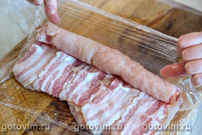 Фотографії рецепта Курячі рулетики з беконом на сковороді, 04 Курячі рулетики з беконом на сковороді, Крок 04