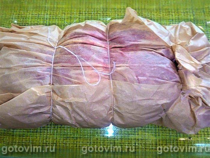 М'ясний рулет зі свинини з куркою та вишнею, Крок 05