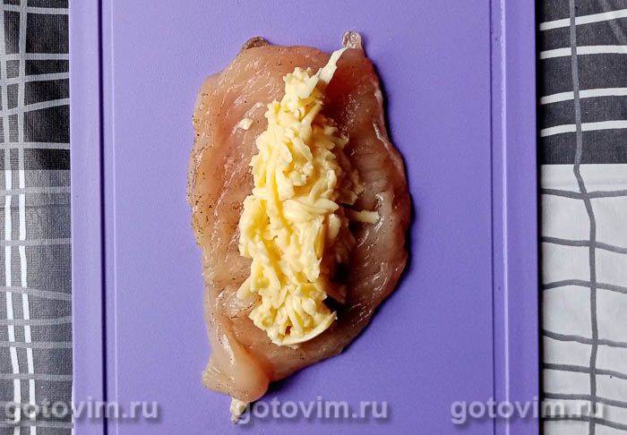 Рулетики з курячого філе з сиром у паніровці «Очерет», Крок 04
