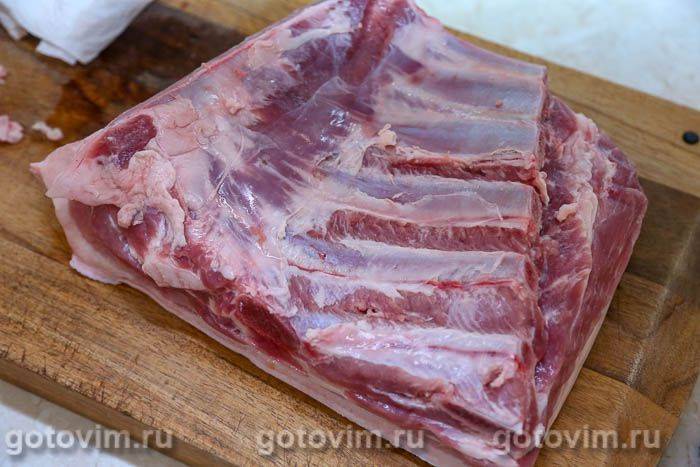 Свиняча грудинка, запечена з пряною сумішшю у фользі, Крок 02