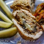 Завитки з курячого філе з баклажанами та горіхами в мікрохвильовці