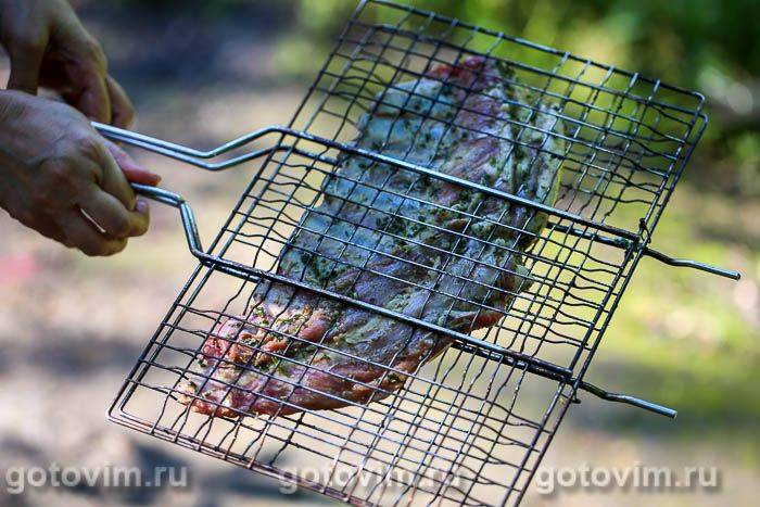 Баранячі реберця в м'ятному маринаді на мангалі, Крок 07