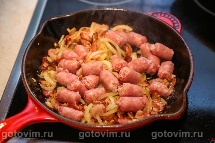 Дублінський коддл або овочеве рагу з беконом і свинячими ковбасками (Dublin coddle), Крок 05
