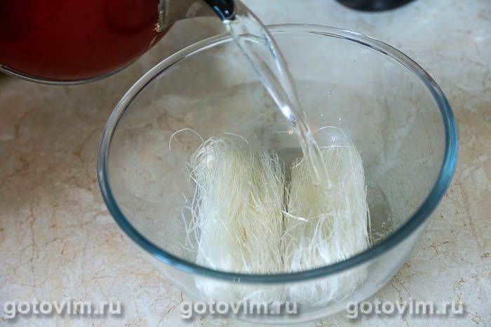 Фотографії рецепта Фунчоза з овочами та яловичиною, маринованою з медом, 06 Фунчоза з овочами та яловичиною, маринованою з медом, Крок 06