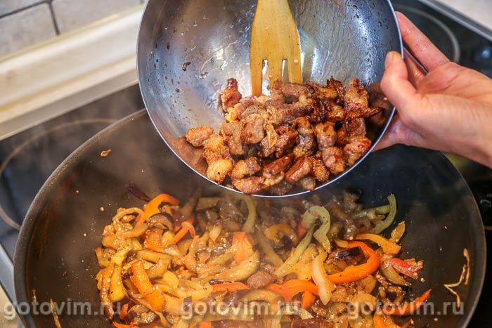 Фотографії рецепта Фунчоза з овочами та яловичиною, маринованою з медом, 07 Фунчоза з овочами та яловичиною, маринованою з медом, Крок 07