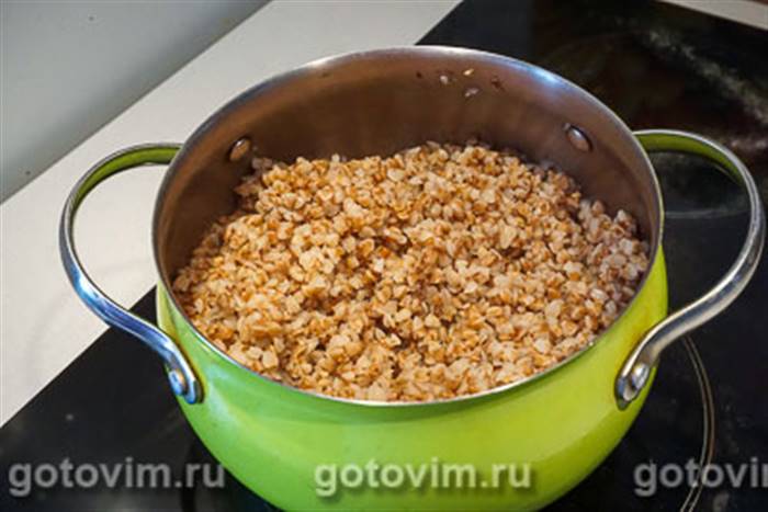 Фотографії рецепта Гнізда з фаршу з гречкою, грибами та яйцями, 03 Гнізда з фаршу з гречкою, грибами та яйцями, Крок 03