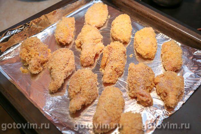 Фотографії рецепта Курячі крильця, смажені в кокосовій стружці, 06 Курячі крильця, смажені в кокосовій стружці, Крок 06