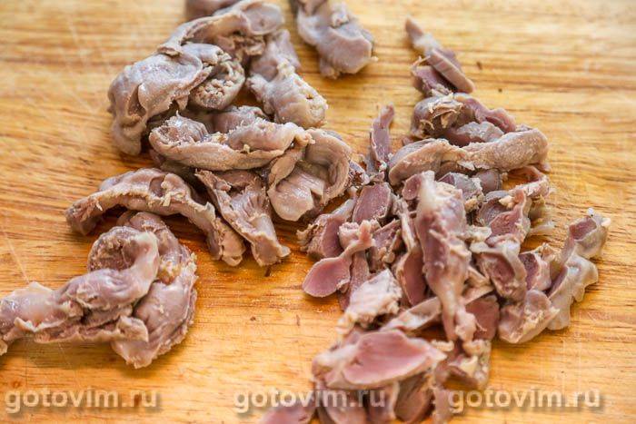 Фотографії рецепта Курячі шлунки з карамелізованою цибулею, 02 Курячі шлунки з карамелізованою цибулею, Крок 02