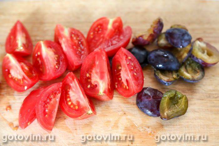 М'ясо шматком у духовці з овочами та сливою, Крок 03
