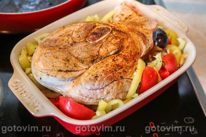 М'ясо шматком у духовці з овочами та сливою, Крок 06