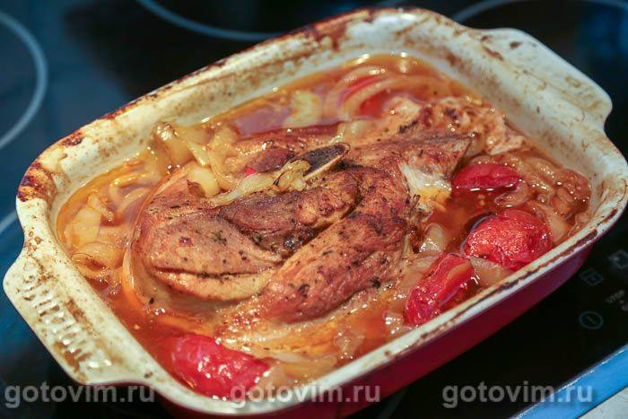 М'ясо шматком у духовці з овочами та сливою, Крок 07