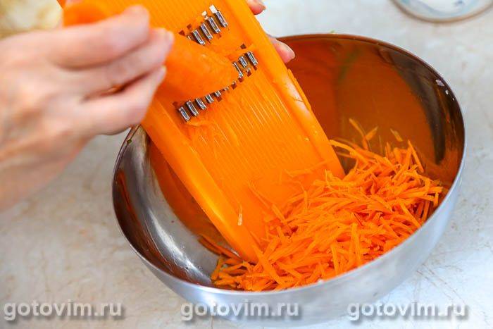 Печінковий торт із кабачками та плавленим сирком, Крок 07