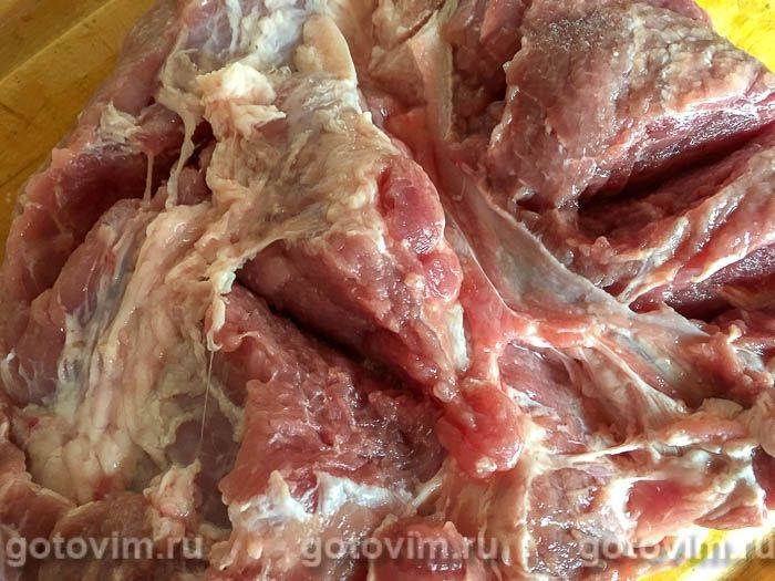 Свиняча лопатка з кабачками та діжонською гірчицею, запечена в рукаві, Крок 01
