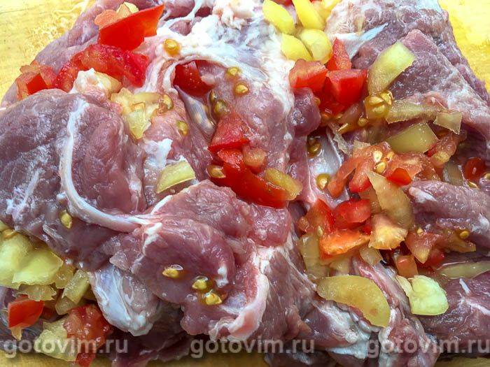 Свиняча лопатка з кабачками та діжонською гірчицею, запечена в рукаві, Крок 03