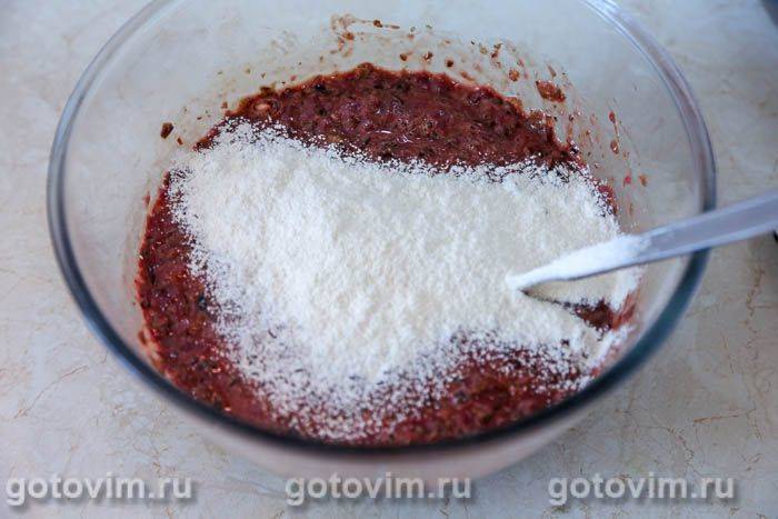 Вафлі з печінки зі смаженими грибами та цибулею, Крок 07
