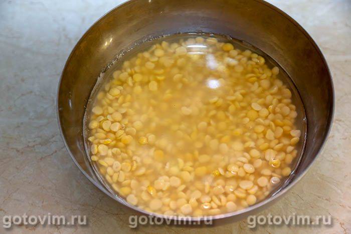 Горохова каша зі смаженими ковбасками, Крок 01