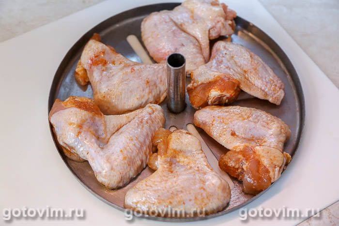 Фотографії рецепта Копчення курячих крилець , 06 Копчення курячих крилець , Крок 06