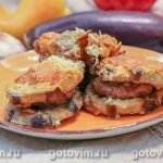 Котлети, запечені з баклажанами