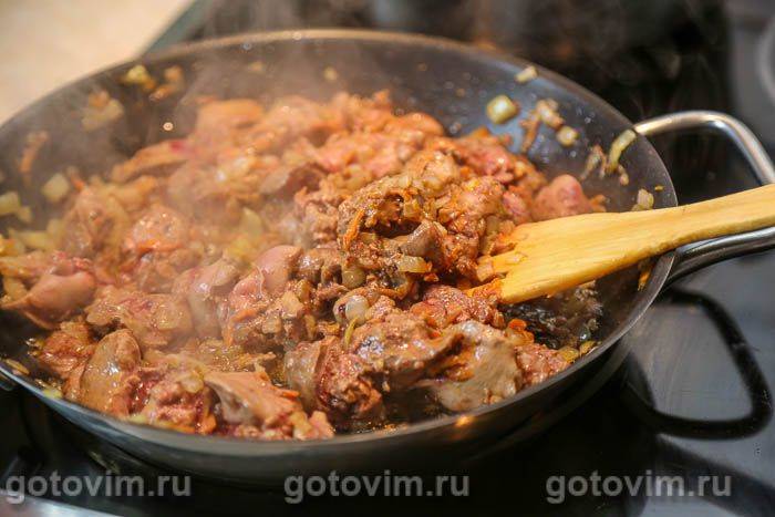 Фотографії рецепта Куряча печінка в сметані, 04 Куряча печінка в сметані, Крок 04