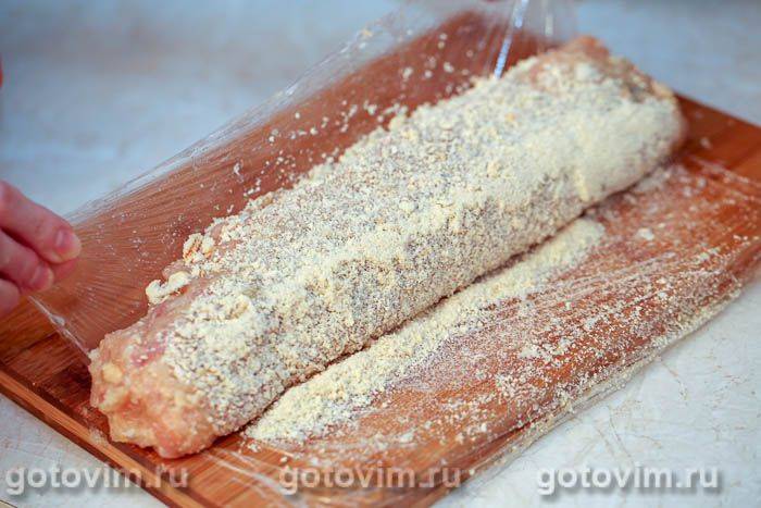 Курячий рулет із грибною начинкою, Крок 05