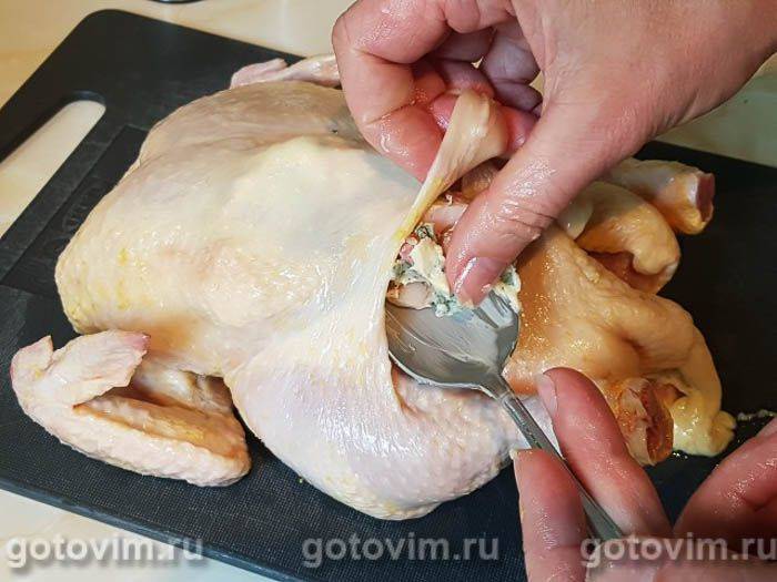 Фотографії рецепта Курка, запечена з шавлією та солоною грудинкою, 02 Курка, запечена з шавлією і солоною грудинкою, Крок 02