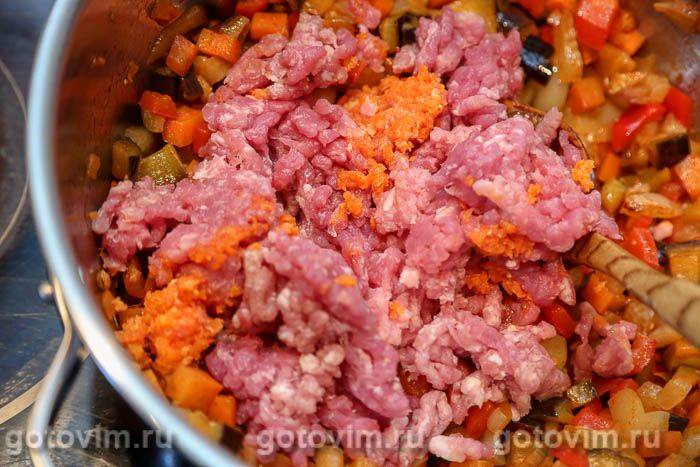М'ясний фарш з овочами та квасолею по-мексиканськи, Крок 04