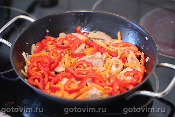 Піджарка зі свинини із солодким перцем, Крок 05