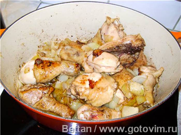 Півень у вині (coq au vin), Крок 02