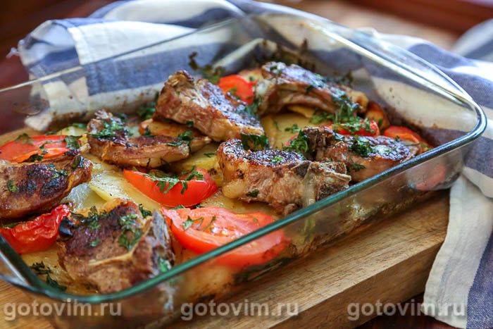 Запіканка з баранини з овочами Запіканка з баранини з овочами