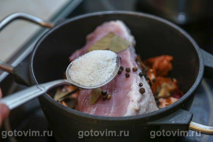 Фотографії рецепта Грудинка в цибулевому лушпинні, 04 Грудинка в цибулевому лушпинні, Крок 04