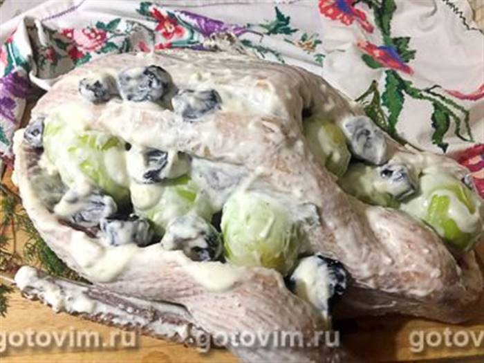 Фотографії рецепта Гуска в духовці з яблуками та чорносливом у рукаві, 05 Гуска в духовці з яблуками та чорносливом у рукаві, Крок 05