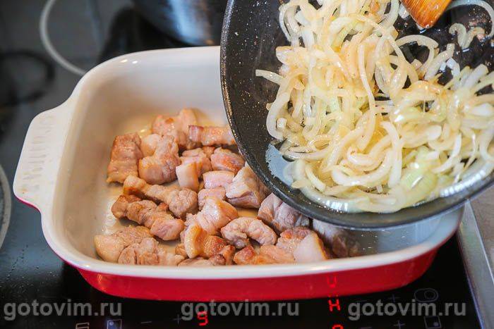 Фотографії рецепта Картопля з м'ясом і грибами в духовці, 05 Картопля з м'ясом і грибами в духовці, Крок 05