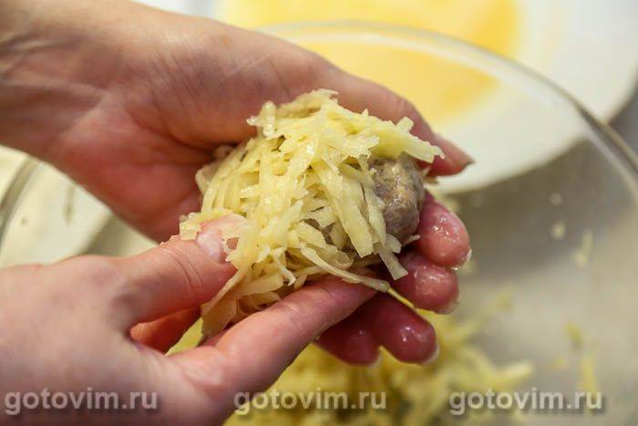 Котлети в картопляній шубці, Крок 06