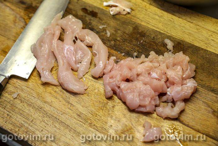 Фотографії рецепта Оладки з курячого філе з лисичками, 02 Оладки з курячого філе з лисичками, Крок 02