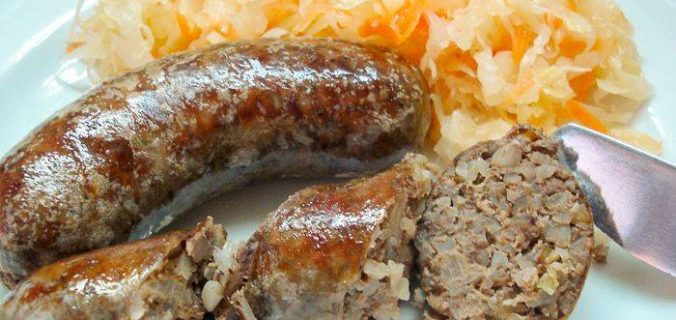 Печінкова ковбаса з гречкою