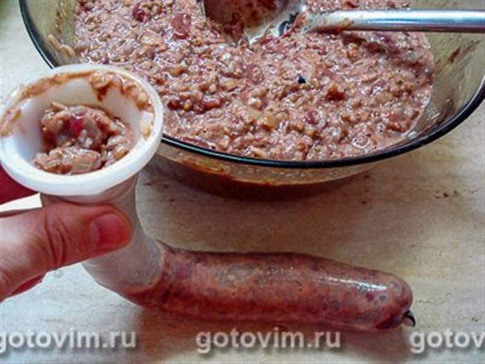Фотографії рецепта Печінкова ковбаса з гречкою, 05 Печінкова ковбаса з гречкою, Крок 05
