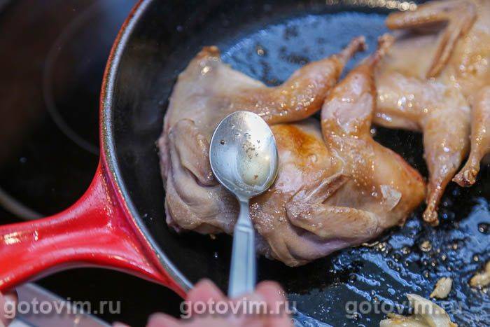 Перепела з лисичками в духовці, Крок 05