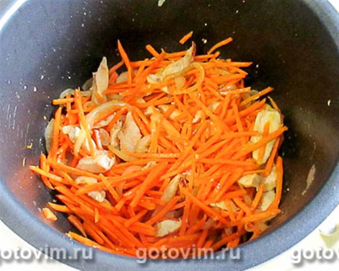 Закуска з курячим м'ясом і морською капустою в мультиварці, Крок 05