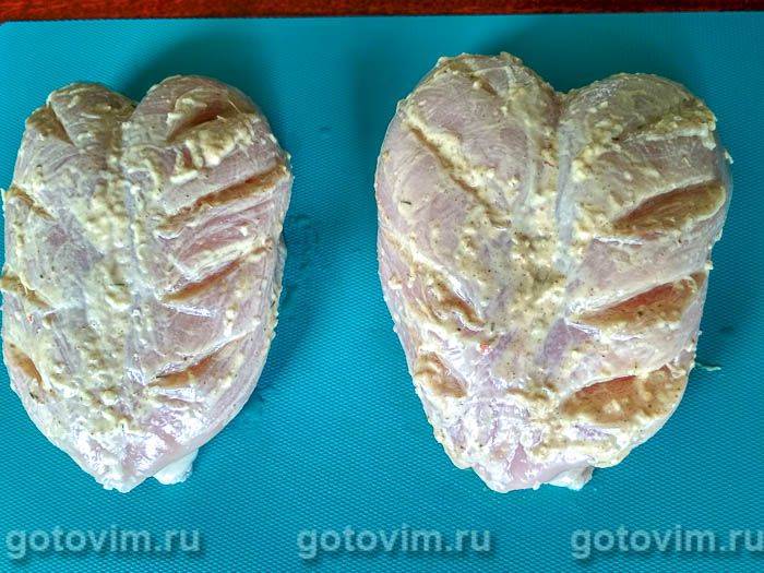 Запечена куряча грудка, шпигована солодким болгарським перцем, Крок 04