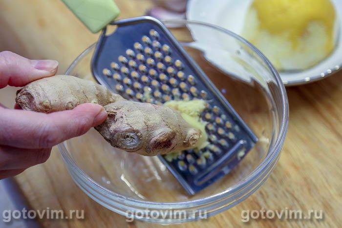 Запечені курячі стегна в лимонно-імбирному маринаді з медом, Крок 02