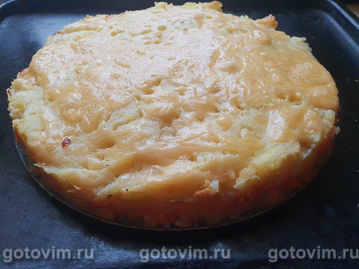 Запіканка з картопляного пюре з курячим фаршем