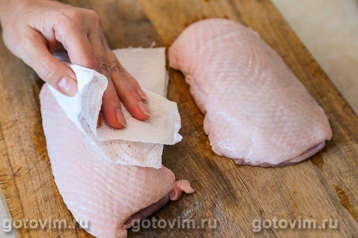 Качині грудки з соусом із калини, Крок 01