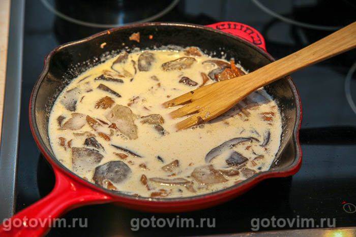 Картопляна запіканка з яловичим язиком і лісовими грибами, Крок 05
