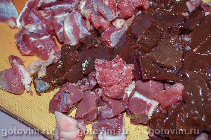 Фотографії рецепта Каурма по-грузинськи (смажена баранина, серце та печінка), 01 Каурма по-грузинськи (смажена баранина, серце і печінка), Крок 01